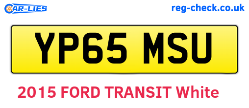 YP65MSU are the vehicle registration plates.