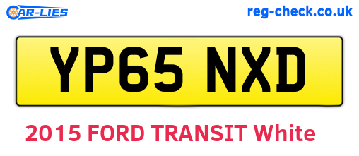 YP65NXD are the vehicle registration plates.