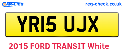 YR15UJX are the vehicle registration plates.