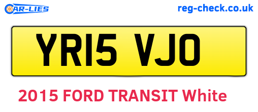 YR15VJO are the vehicle registration plates.