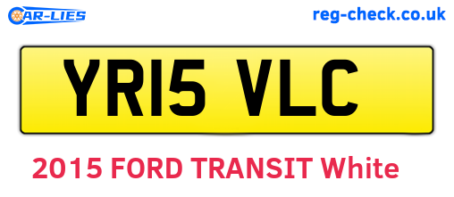 YR15VLC are the vehicle registration plates.