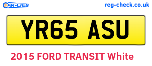 YR65ASU are the vehicle registration plates.