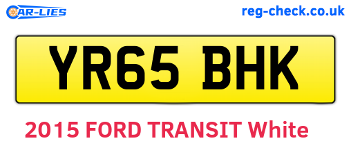 YR65BHK are the vehicle registration plates.
