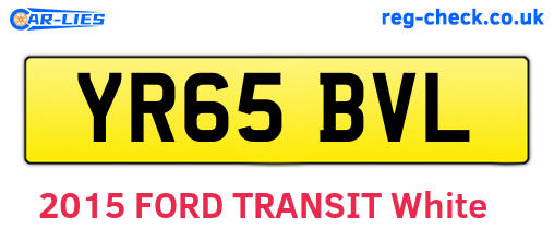 YR65BVL are the vehicle registration plates.