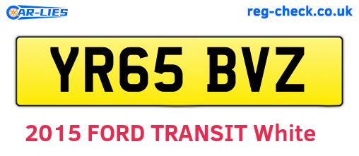 YR65BVZ are the vehicle registration plates.