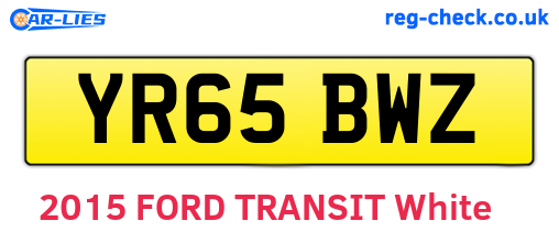 YR65BWZ are the vehicle registration plates.