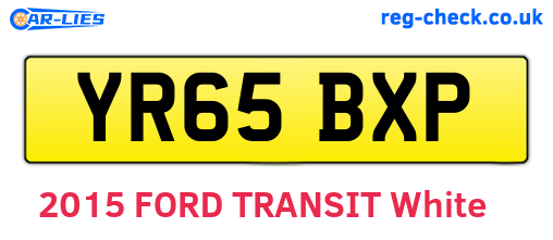 YR65BXP are the vehicle registration plates.