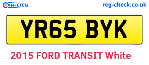YR65BYK are the vehicle registration plates.
