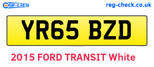 YR65BZD are the vehicle registration plates.