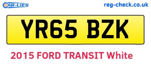 YR65BZK are the vehicle registration plates.