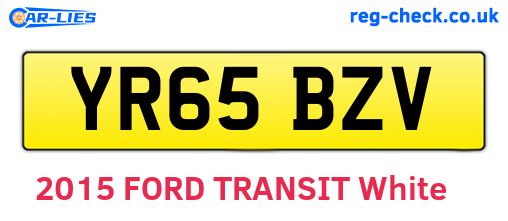 YR65BZV are the vehicle registration plates.