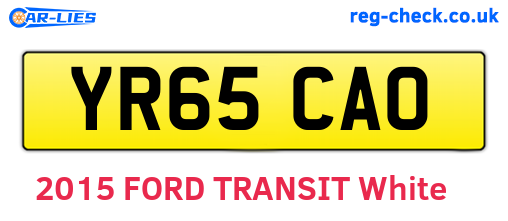 YR65CAO are the vehicle registration plates.