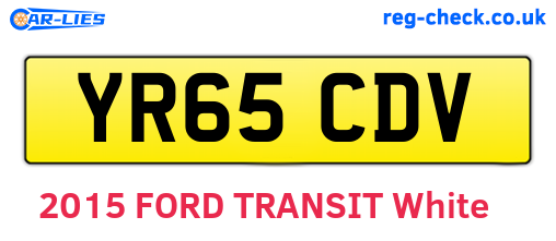 YR65CDV are the vehicle registration plates.