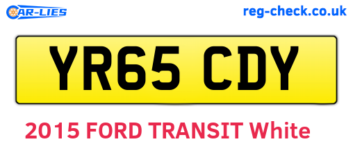 YR65CDY are the vehicle registration plates.