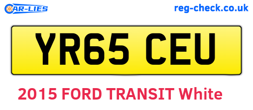 YR65CEU are the vehicle registration plates.