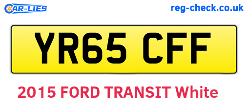 YR65CFF are the vehicle registration plates.