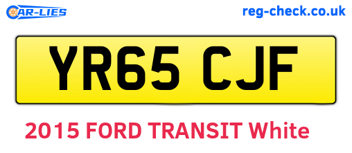 YR65CJF are the vehicle registration plates.
