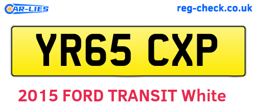 YR65CXP are the vehicle registration plates.