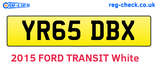 YR65DBX are the vehicle registration plates.