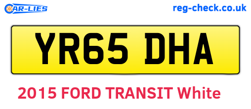 YR65DHA are the vehicle registration plates.