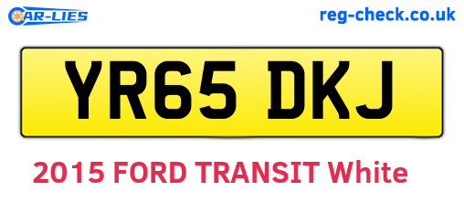 YR65DKJ are the vehicle registration plates.
