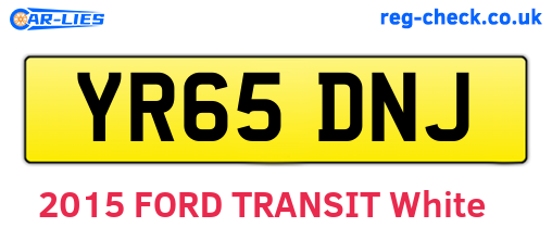 YR65DNJ are the vehicle registration plates.