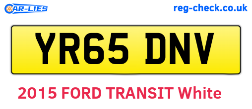 YR65DNV are the vehicle registration plates.