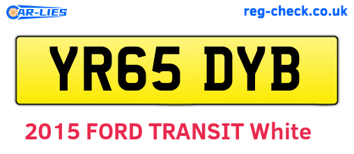 YR65DYB are the vehicle registration plates.