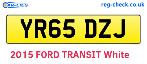 YR65DZJ are the vehicle registration plates.
