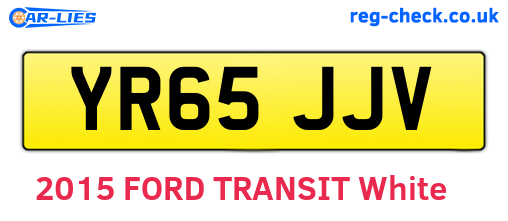 YR65JJV are the vehicle registration plates.
