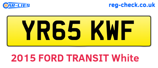 YR65KWF are the vehicle registration plates.