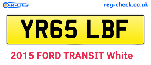 YR65LBF are the vehicle registration plates.
