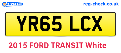 YR65LCX are the vehicle registration plates.