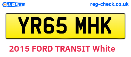 YR65MHK are the vehicle registration plates.