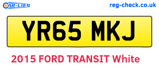 YR65MKJ are the vehicle registration plates.