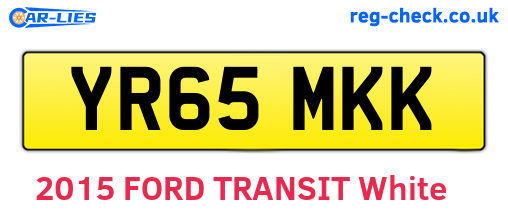 YR65MKK are the vehicle registration plates.