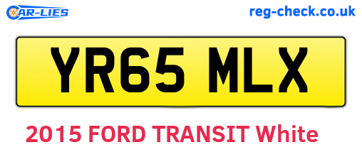 YR65MLX are the vehicle registration plates.