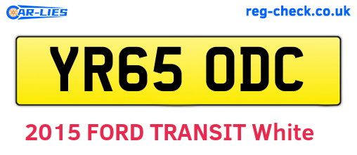 YR65ODC are the vehicle registration plates.