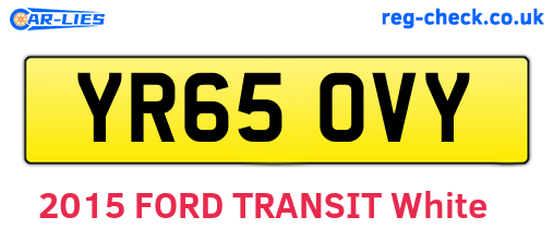 YR65OVY are the vehicle registration plates.