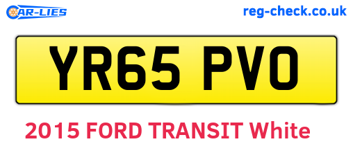 YR65PVO are the vehicle registration plates.
