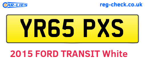 YR65PXS are the vehicle registration plates.
