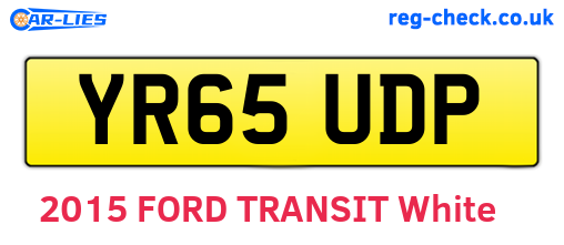YR65UDP are the vehicle registration plates.