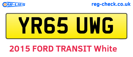 YR65UWG are the vehicle registration plates.