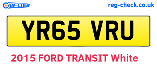 YR65VRU are the vehicle registration plates.