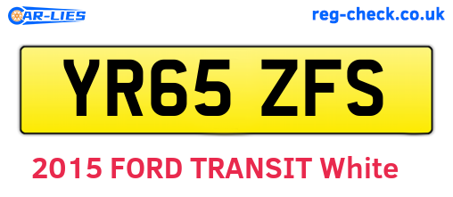 YR65ZFS are the vehicle registration plates.