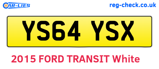 YS64YSX are the vehicle registration plates.