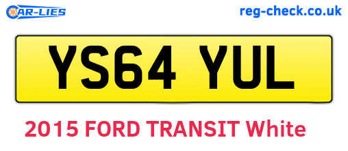 YS64YUL are the vehicle registration plates.