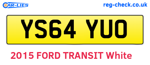 YS64YUO are the vehicle registration plates.