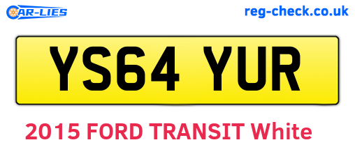 YS64YUR are the vehicle registration plates.