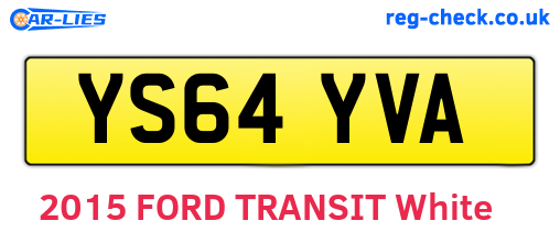 YS64YVA are the vehicle registration plates.